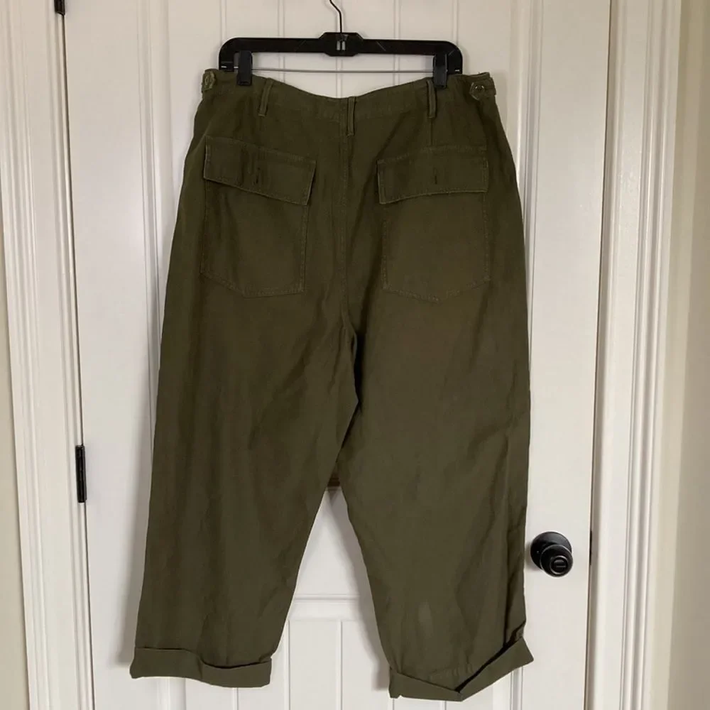 Sun + Stone Ouigi‎ Theodore Men's Utility Pants 34 Army Green